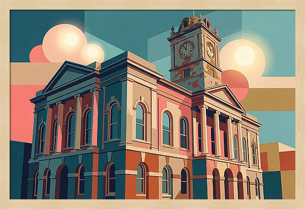 Historic Building In Vibrant Style