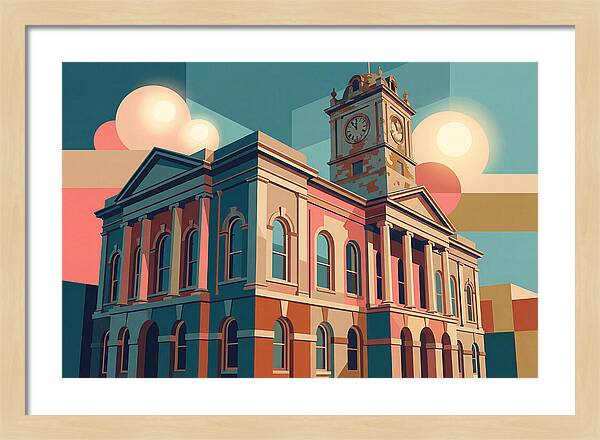 Historic Building In Vibrant Style