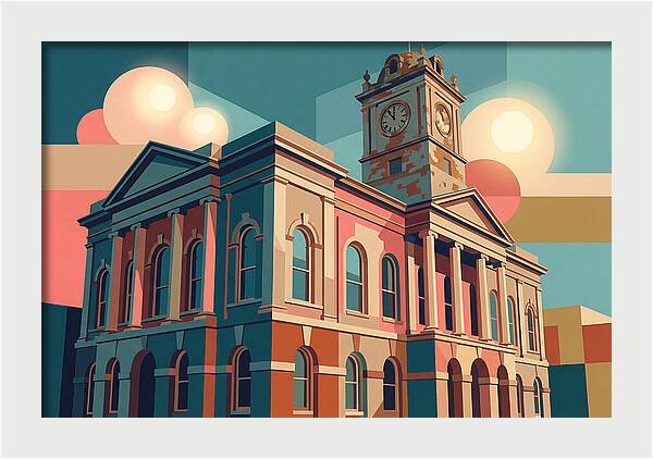 Historic Building In Vibrant Style
