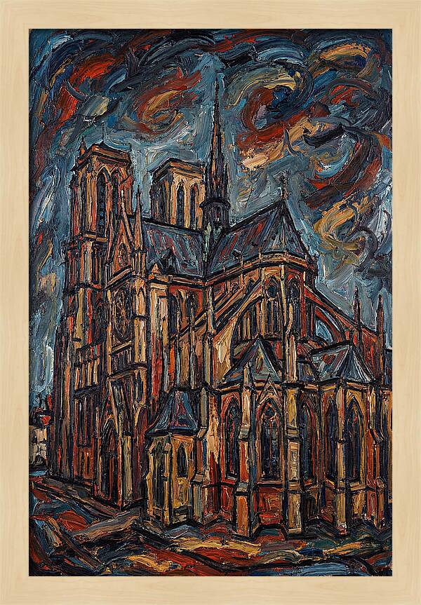 Historic Cathedral In Expressionist Style