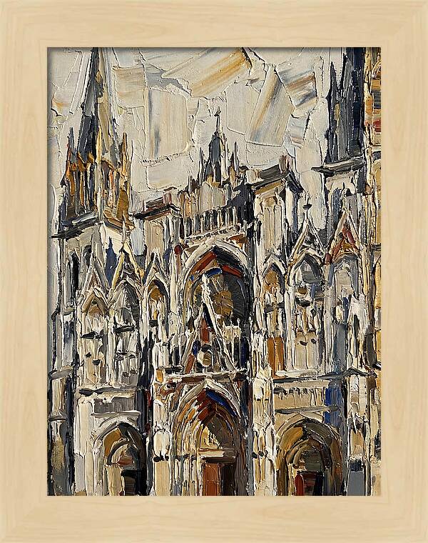 Historic Cathedral In Palette Knife Style