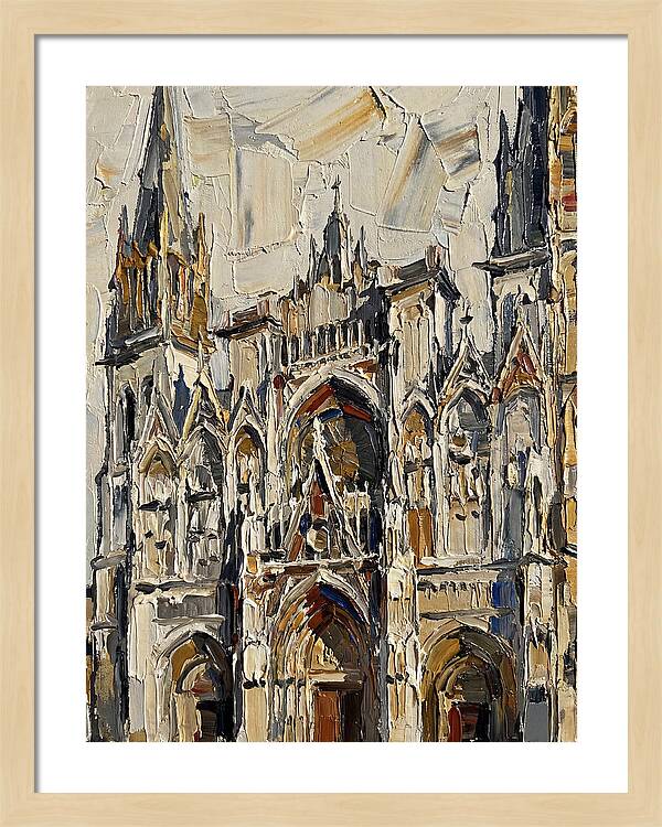 Historic Cathedral In Palette Knife Style
