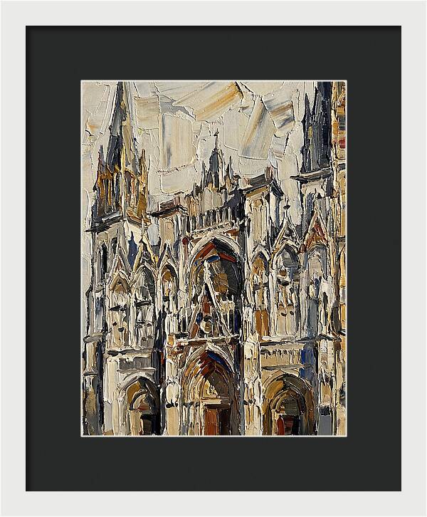 Historic Cathedral In Palette Knife Style