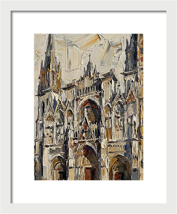 Historic Cathedral In Palette Knife Style