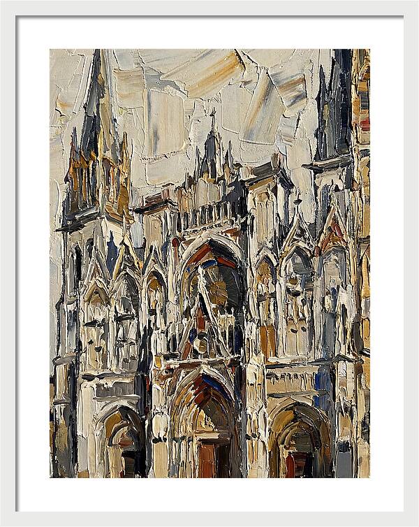 Historic Cathedral In Palette Knife Style