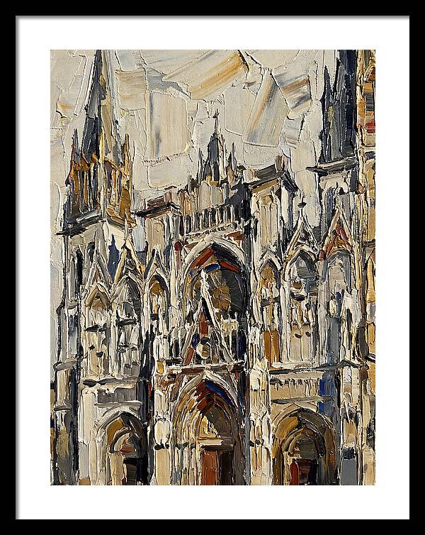 Historic Cathedral In Palette Knife Style