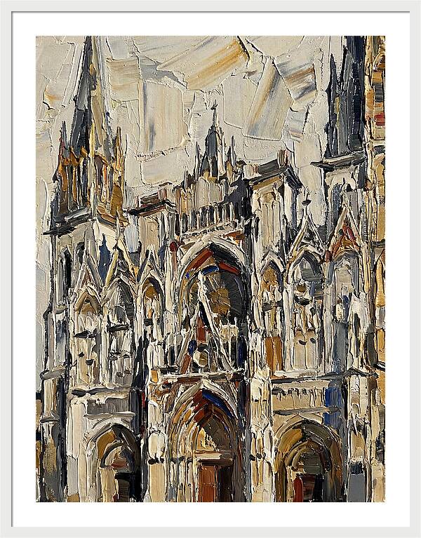 Historic Cathedral In Palette Knife Style