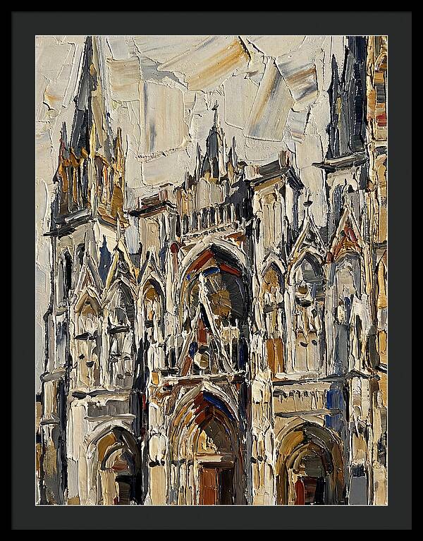 Historic Cathedral In Palette Knife Style