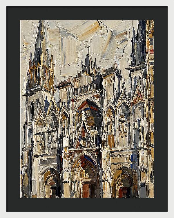 Historic Cathedral In Palette Knife Style
