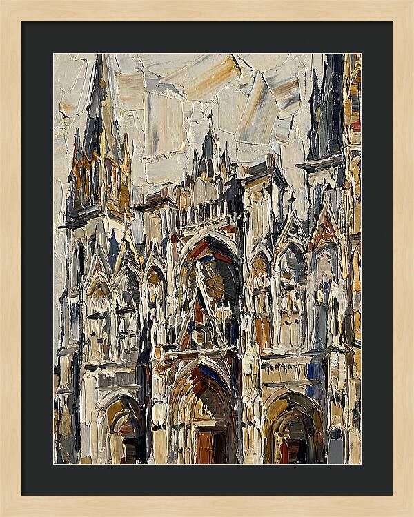 Historic Cathedral In Palette Knife Style