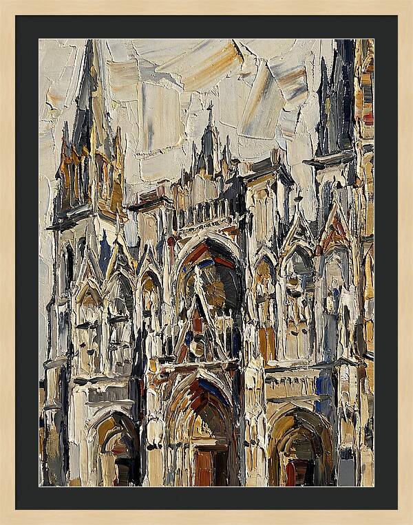 Historic Cathedral In Palette Knife Style