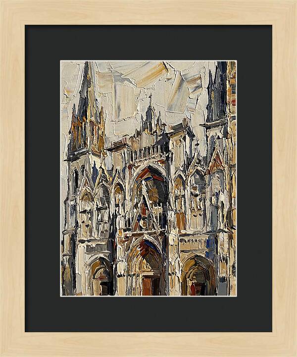 Historic Cathedral In Palette Knife Style