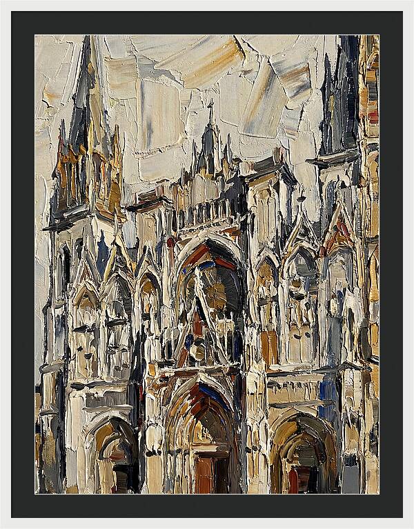 Historic Cathedral In Palette Knife Style