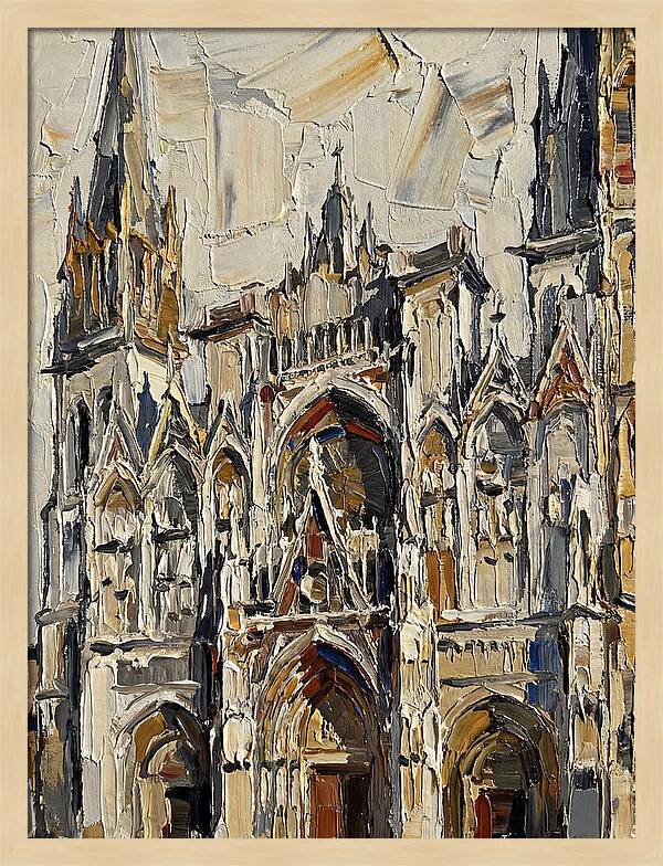 Historic Cathedral In Palette Knife Style
