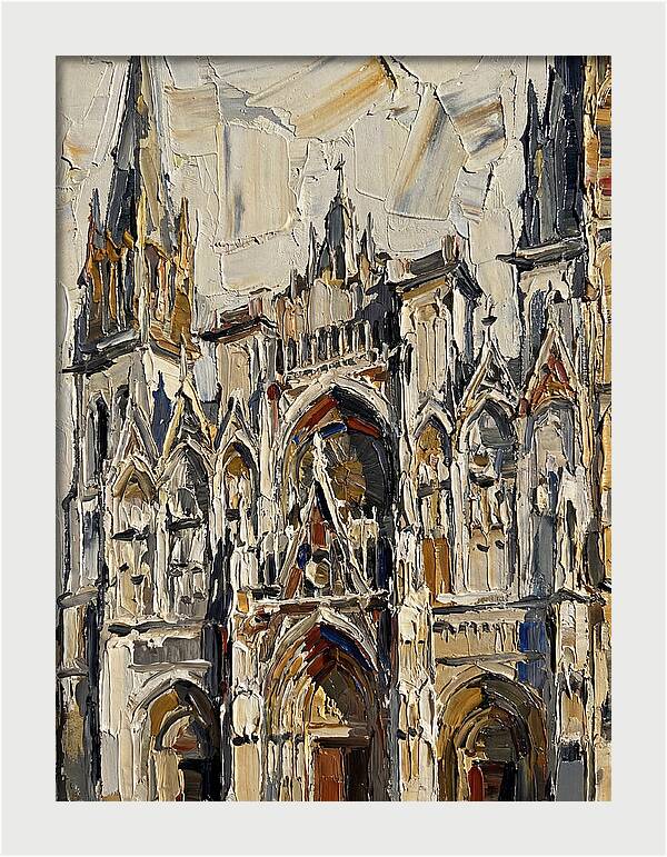 Historic Cathedral In Palette Knife Style