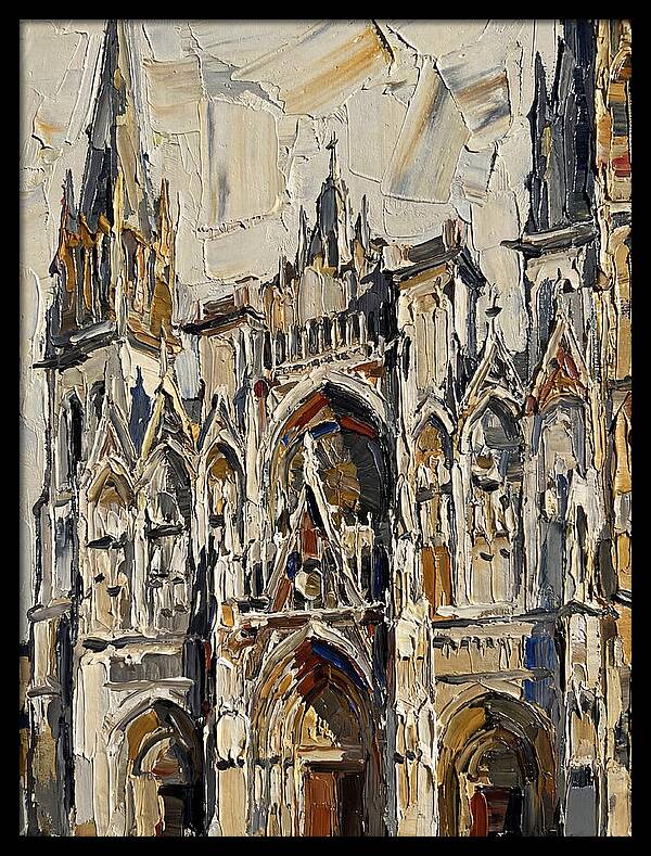 Historic Cathedral In Palette Knife Style