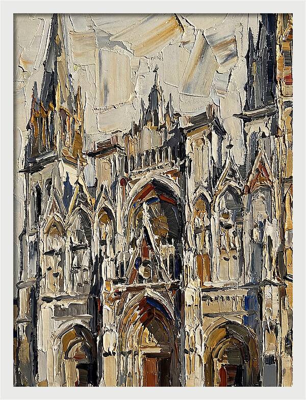 Historic Cathedral In Palette Knife Style