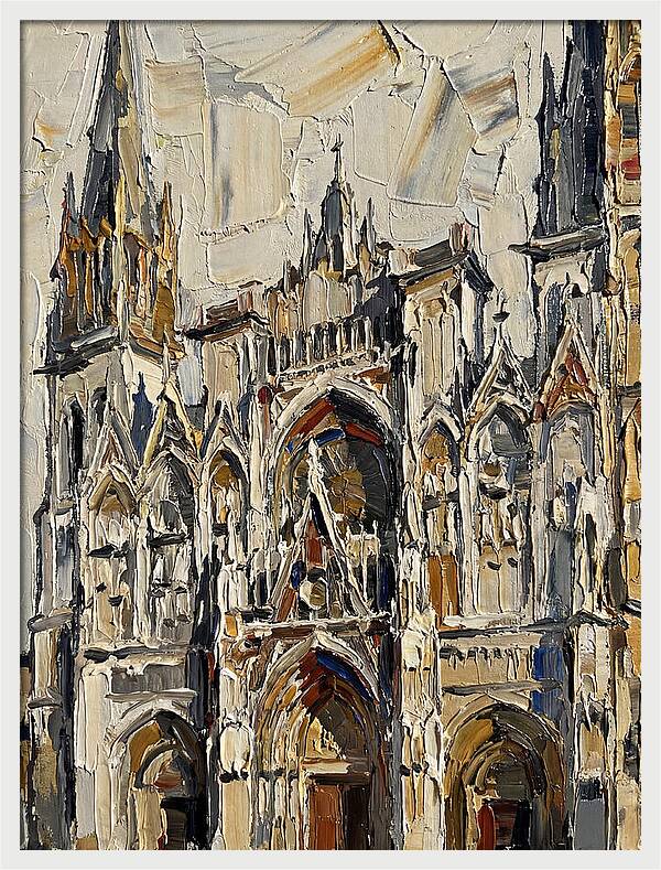 Historic Cathedral In Palette Knife Style