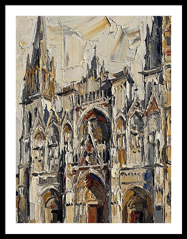 Historic Cathedral In Palette Knife Style
