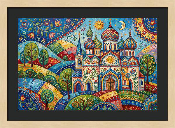 Historic Cathedral In Vibrant Colors