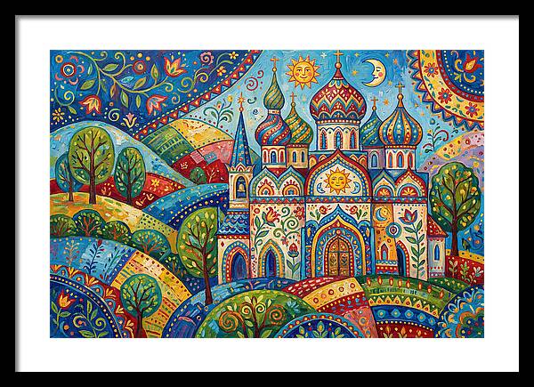 Historic Cathedral In Vibrant Colors