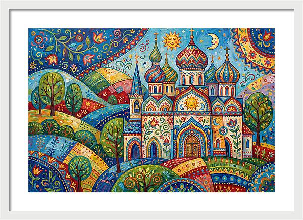 Historic Cathedral In Vibrant Colors
