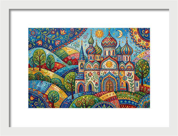 Historic Cathedral In Vibrant Colors