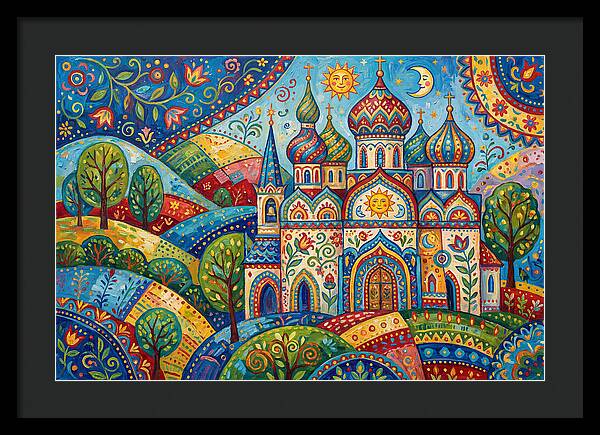 Historic Cathedral In Vibrant Colors