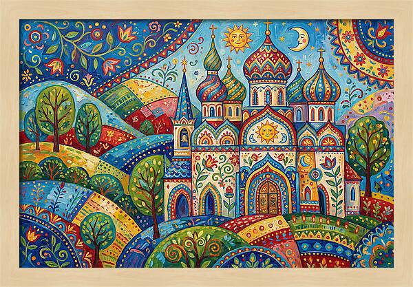 Historic Cathedral In Vibrant Colors