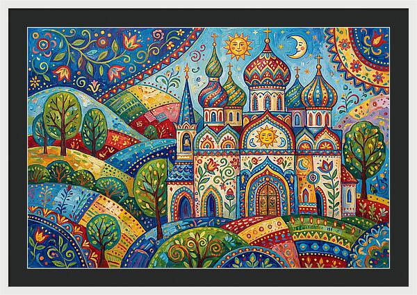 Historic Cathedral In Vibrant Colors