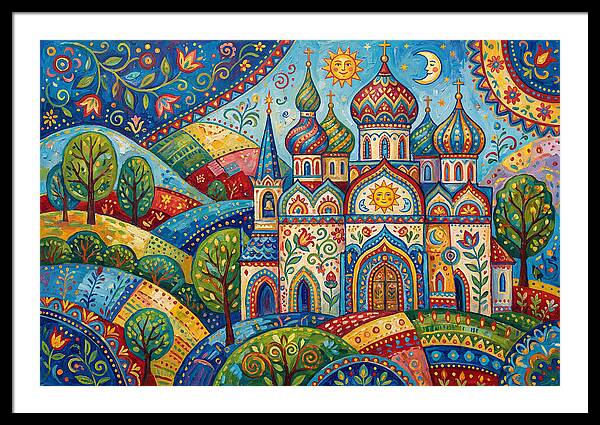 Historic Cathedral In Vibrant Colors