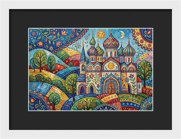 Historic Cathedral In Vibrant Colors