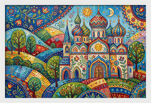 Historic Cathedral In Vibrant Colors