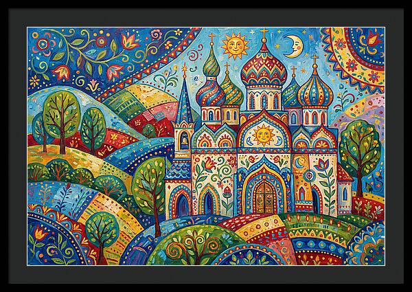 Historic Cathedral In Vibrant Colors
