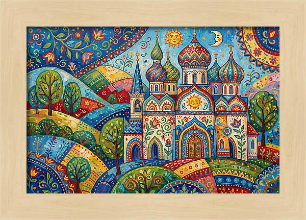 Historic Cathedral In Vibrant Colors