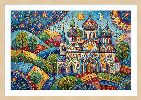 Historic Cathedral In Vibrant Colors