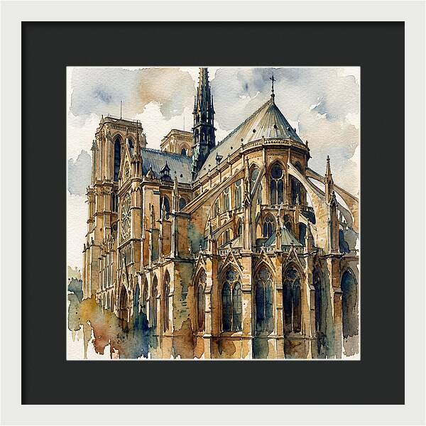 Historic Cathedral In Watercolor