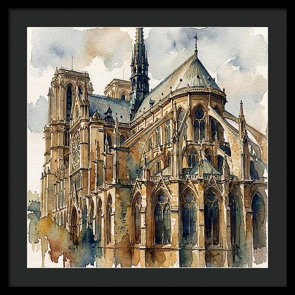 Historic Cathedral In Watercolor