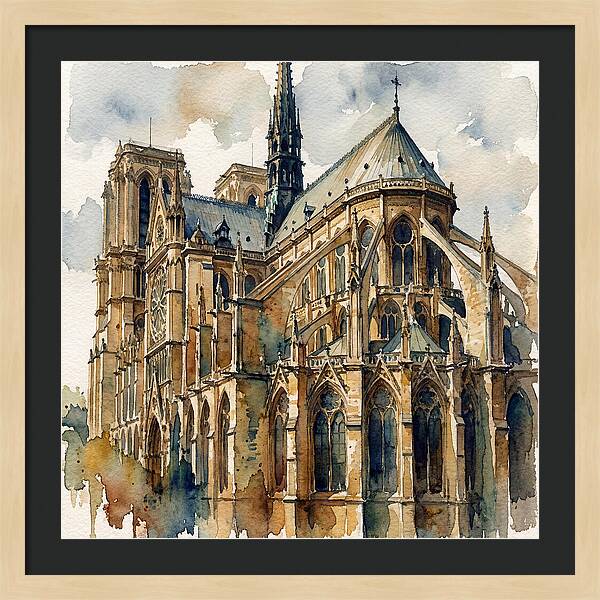 Historic Cathedral In Watercolor