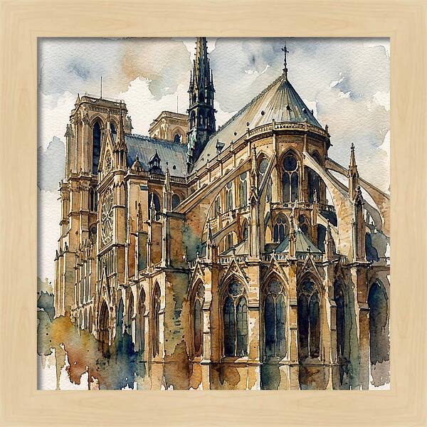 Historic Cathedral In Watercolor