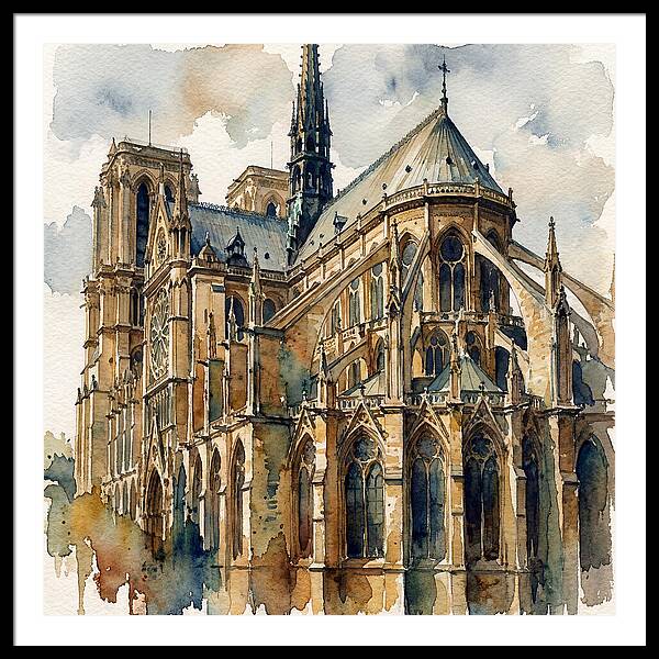 Historic Cathedral In Watercolor