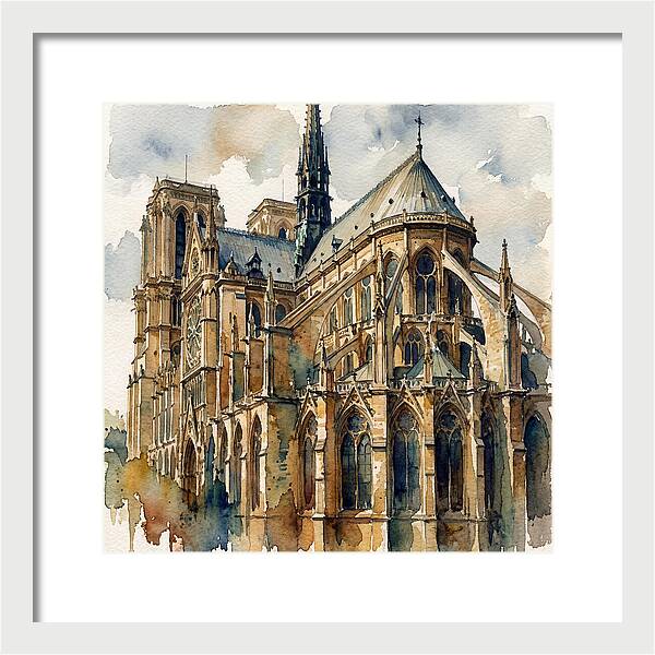 Historic Cathedral In Watercolor