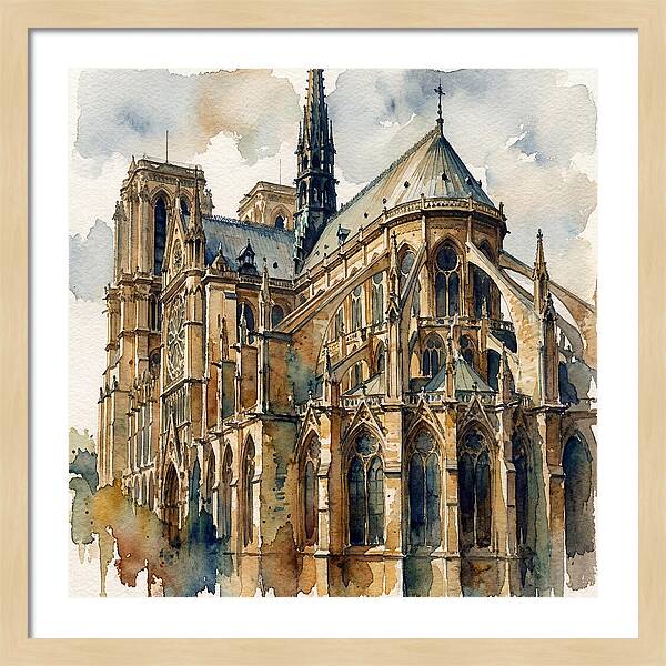 Historic Cathedral In Watercolor