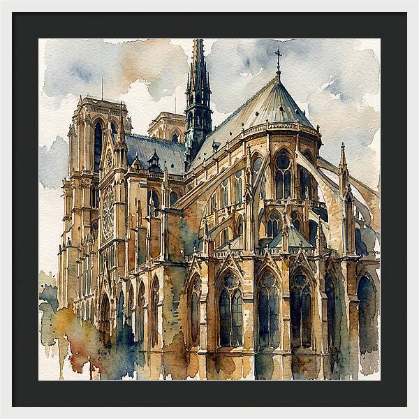 Historic Cathedral In Watercolor