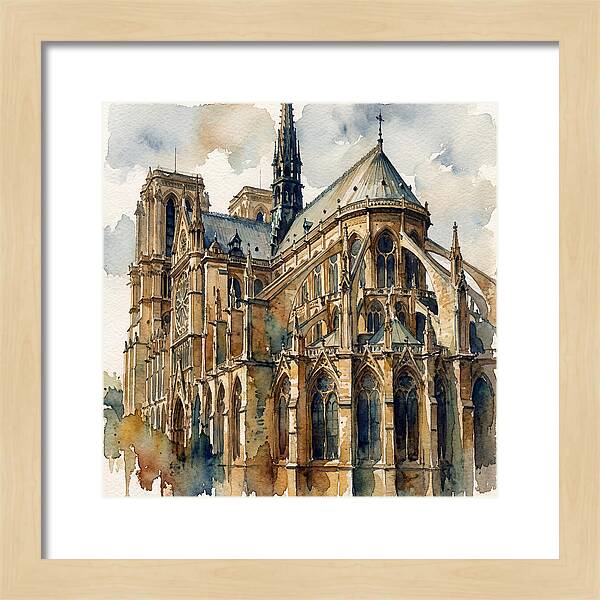 Historic Cathedral In Watercolor