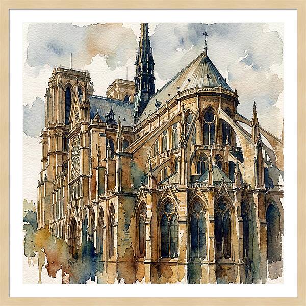 Historic Cathedral In Watercolor
