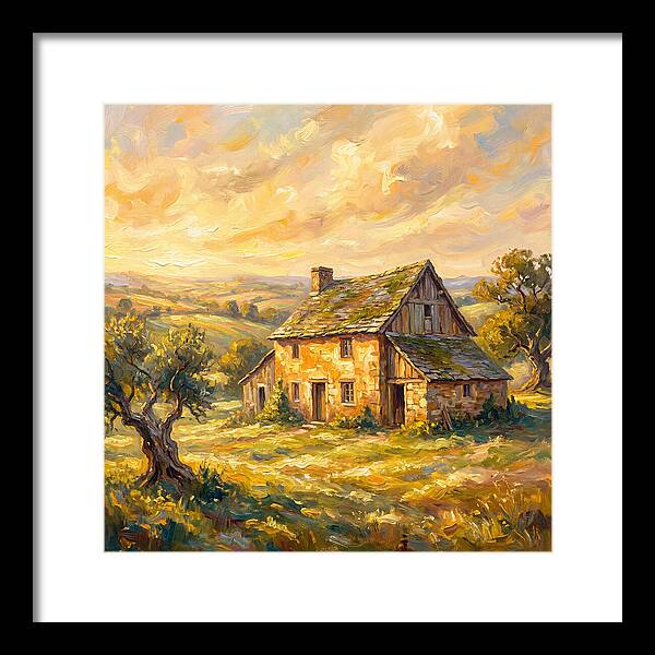 Historic Farmhouse At Dusk