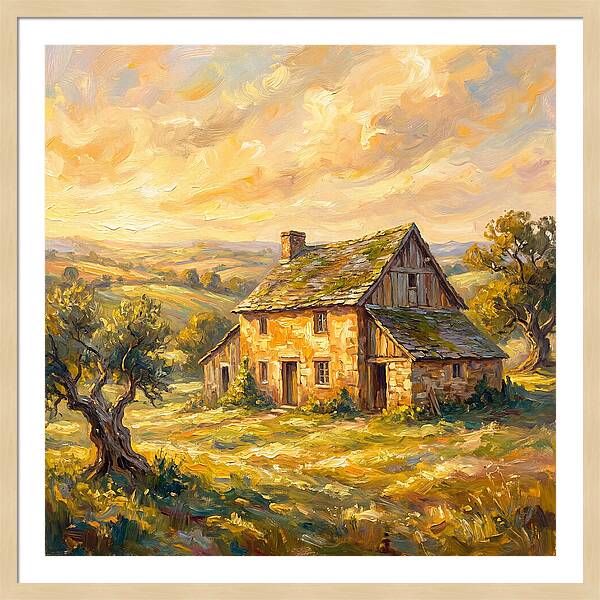 Historic Farmhouse At Dusk