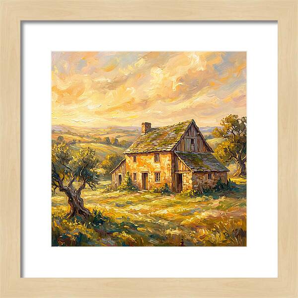 Historic Farmhouse At Dusk
