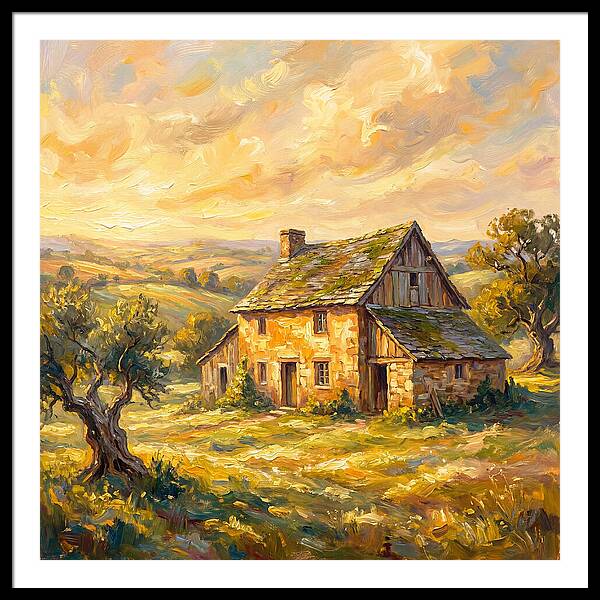 Historic Farmhouse At Dusk